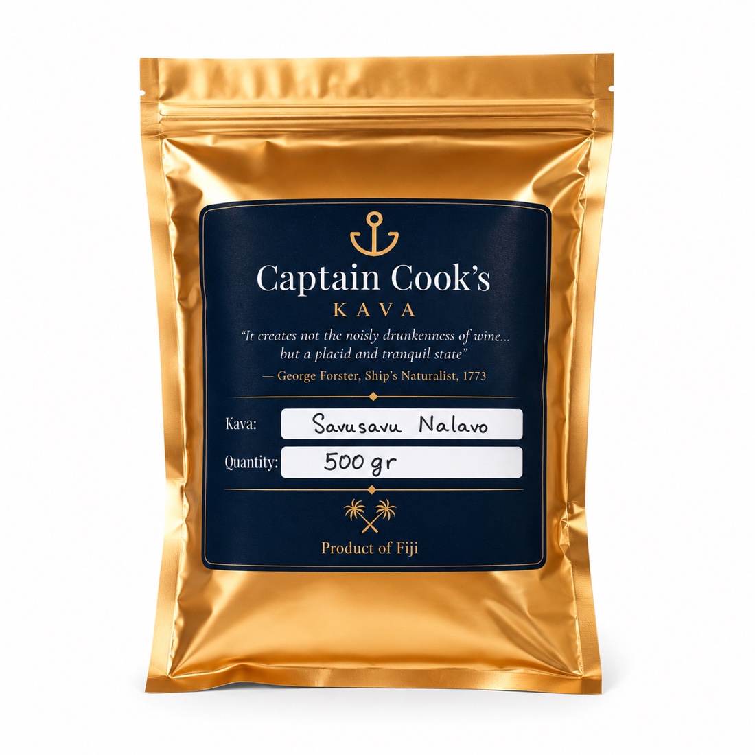 500g Savusavu Nalavo Captain Cook's Kava pouch